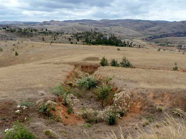 Rova d'AMBOHITRIMO fossés qui s'appuient souvent sur des ravines Ces fossés n'ont rien de naturels ils ont bien été façonnés par l' homme