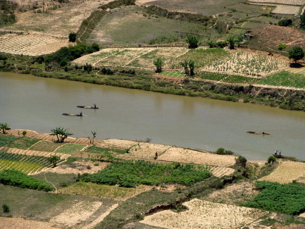 transport fluvial du sable